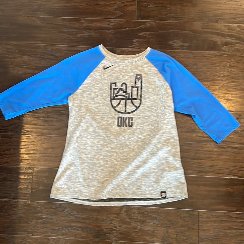 OKC Oklahoma City Thunder NBA Nike Dri-fit Raglan Large